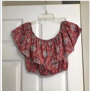 Off shoulder floral top